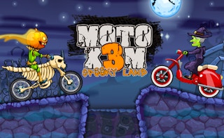 تحدي دراجات أرض الأشباح (Moto X3M: Spooky Land)